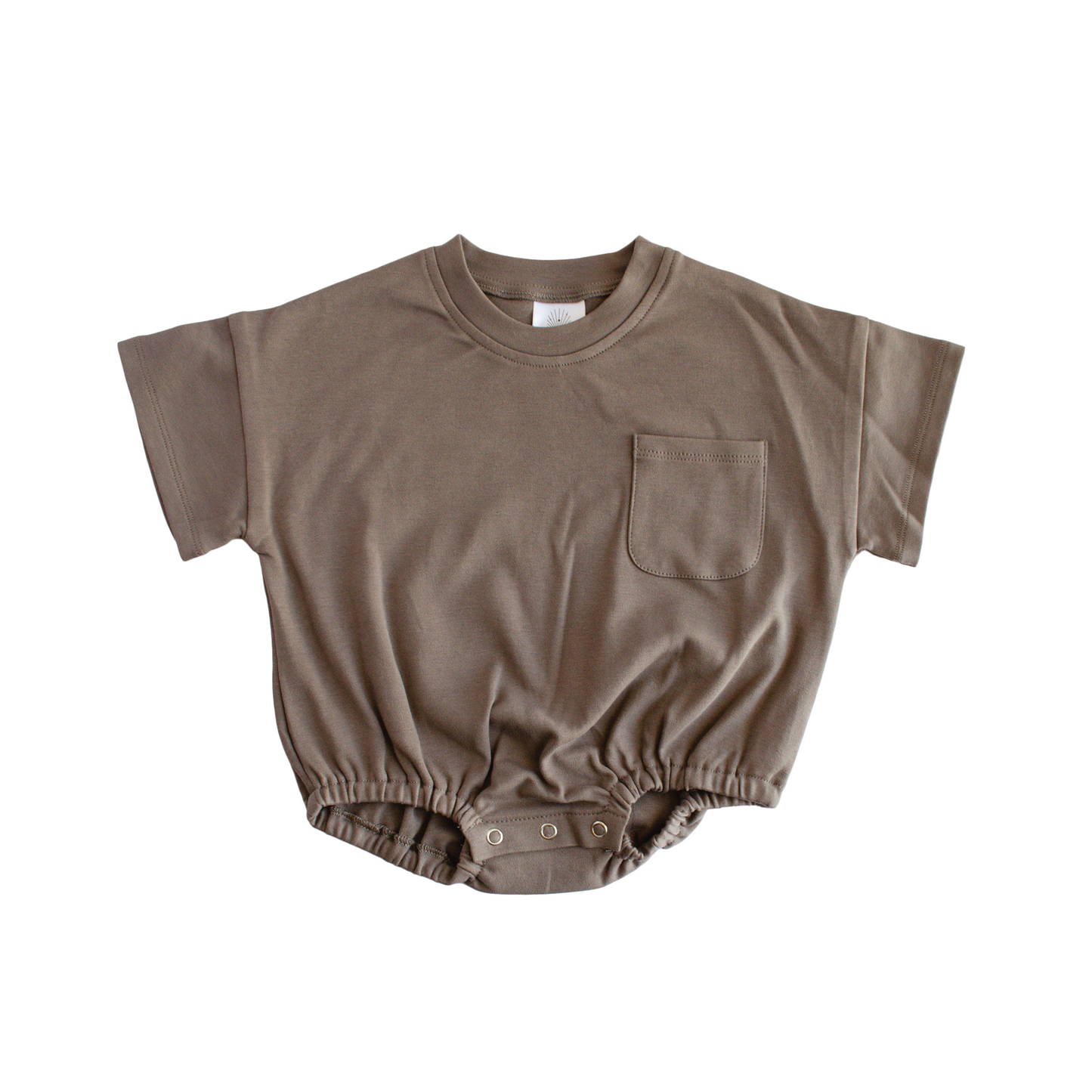 Shirt Romper - Brown