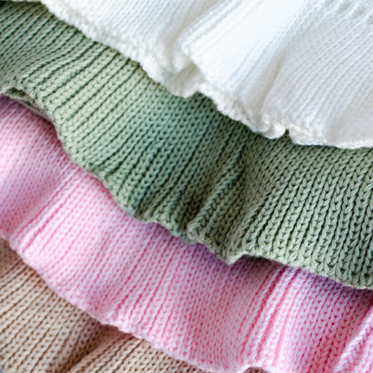 Ruffle Knit Blanket