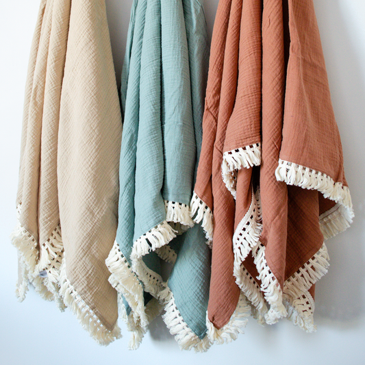 Fringe Swaddle Blanket
