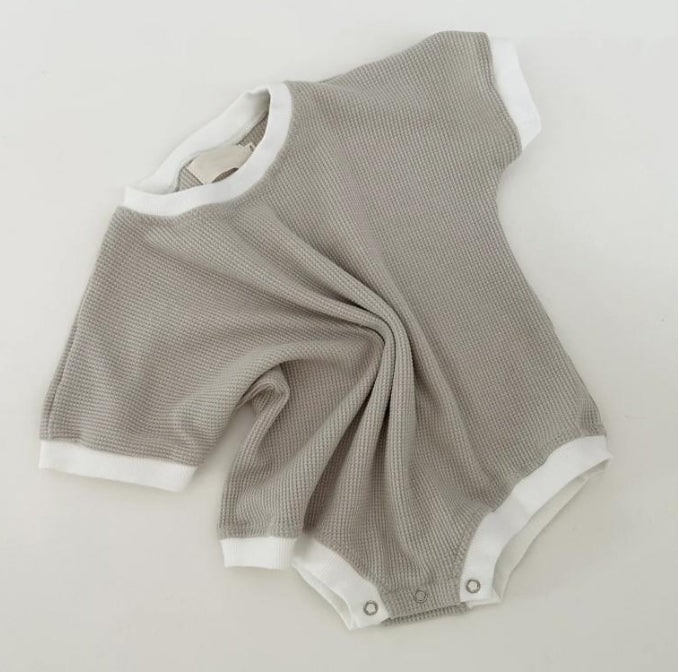 Waffle Shirt Romper